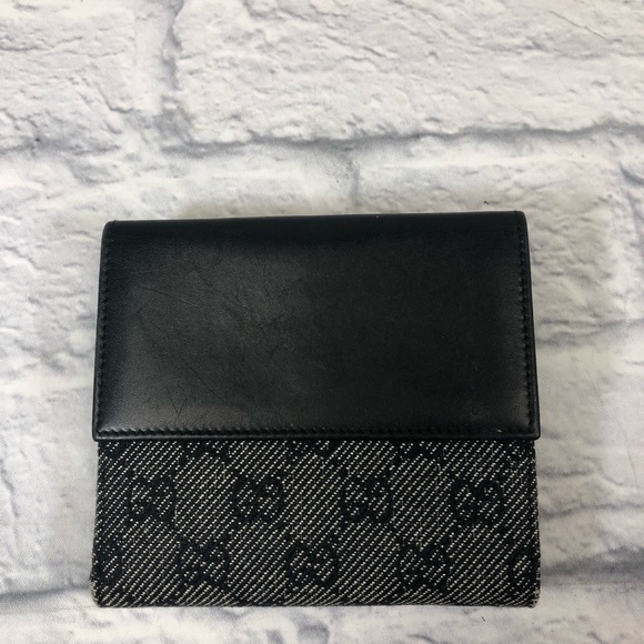 Gucci Authentic Vintage canvas & leather wallet Jackie O Monogram logo clutch - Picture 4 of 16
